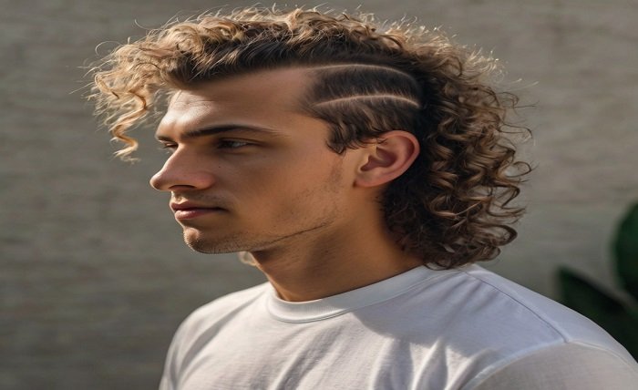 curly modern mullet