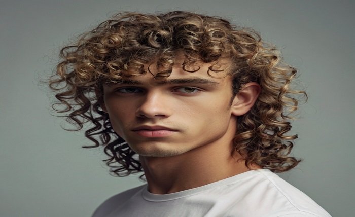 curly modern mullet