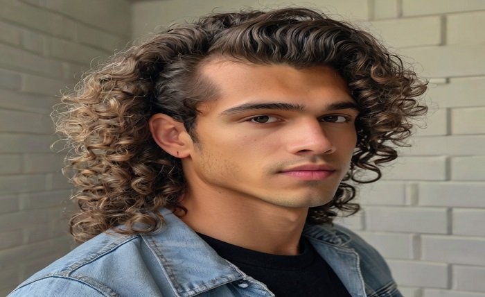 modern mullet curly hair