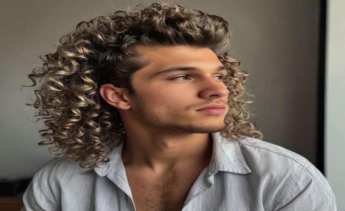 modern mullet curly hair