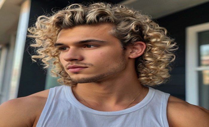 modern mullet curly hair