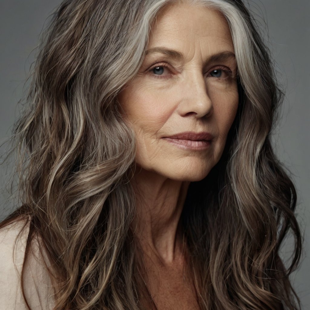 long hair styles for women over 50