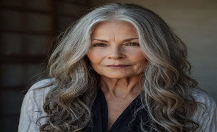 long hair styles for women over 50