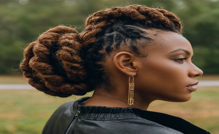 updo loc styles for medium hair