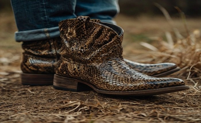 snake skin boots