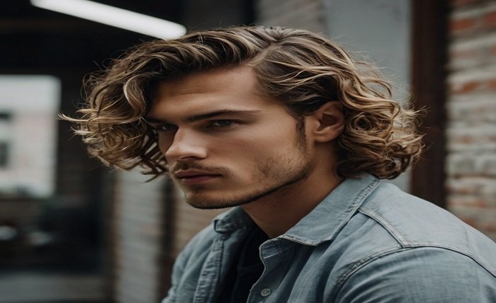 wavy hair styles men